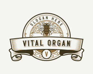 Organic Honey Bee logo design