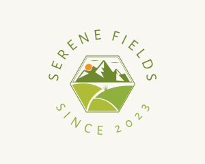 Mountain Grass Field logo design