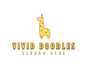 Cute Giraffe Toy logo design