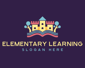 Learning Kindergarten Castle logo design