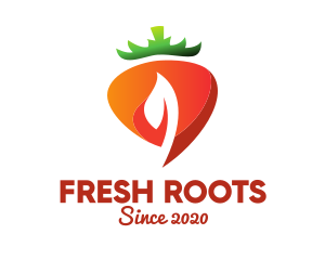 Fresh Organic Carrot logo design