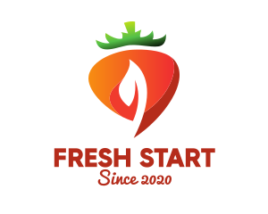 Fresh Organic Carrot logo design
