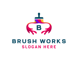 Refurbish Paint Brush logo design