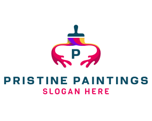 Refurbish Paint Brush logo design