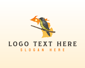 Michigan Kirtland's Warbler Bird logo