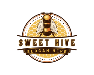 Insect Bee Hive  logo design