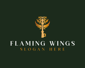 Elegant Key Wings logo