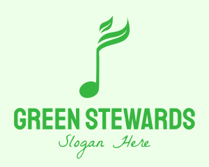 Green Nature Music Sound logo design