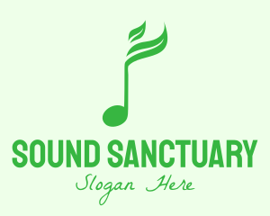 Green Nature Music Sound logo design