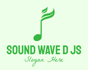 Green Nature Music Sound logo design