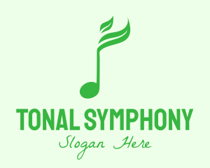 Green Nature Music Sound logo design