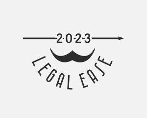 Retro Hipster Mustache logo