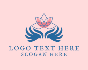 Blue Flower Hand logo