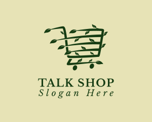 Organic Supermarket Cart logo design