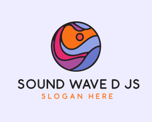 Sunset Ocean Wave logo design