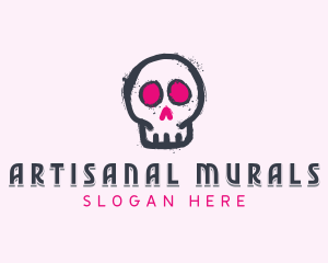 Skull Graffiti Vandalism logo design