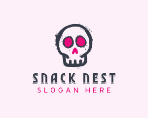 Skull Graffiti Vandalism logo design