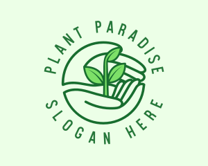 Hands Agriculture Plant logo design