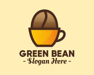 Coffee Bean Cup logo design