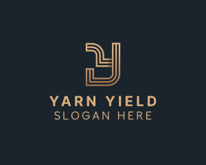 Stripe Business Line Letter Y logo design