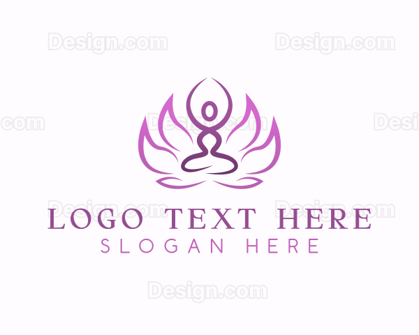 Yoga Lotus Zen Logo