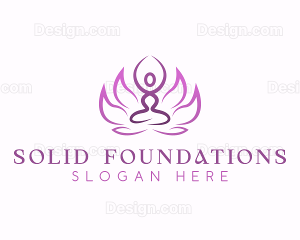 Yoga Lotus Zen Logo