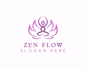 Yoga Lotus Zen logo design