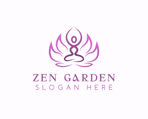 Yoga Lotus Zen logo design