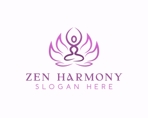 Yoga Lotus Zen logo design