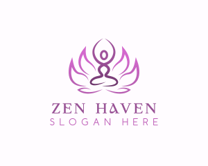 Yoga Lotus Zen logo design