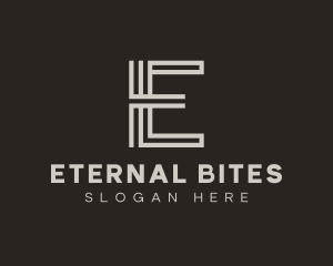 Urban Stripes Letter E logo design