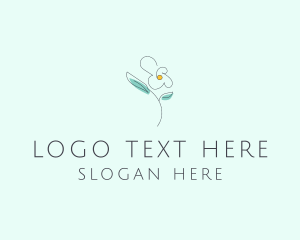 Delicate Flower Outline logo