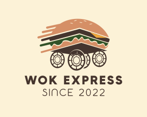 Express Hamburger Delivery logo design