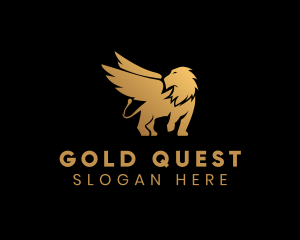 Gradient Gold Griffin logo design