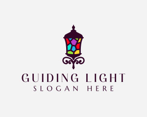 Stained Glass Lamp logo design