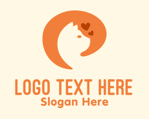Caring - Orange Cat Pet Care logo design