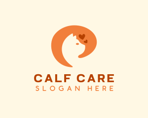 Orange Cat Pet Care logo design