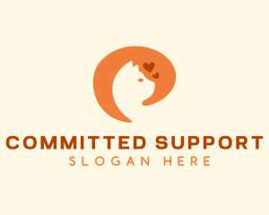 Orange Cat Pet Care logo design