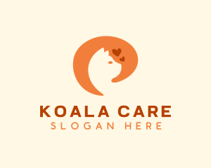 Orange Cat Pet Care logo design