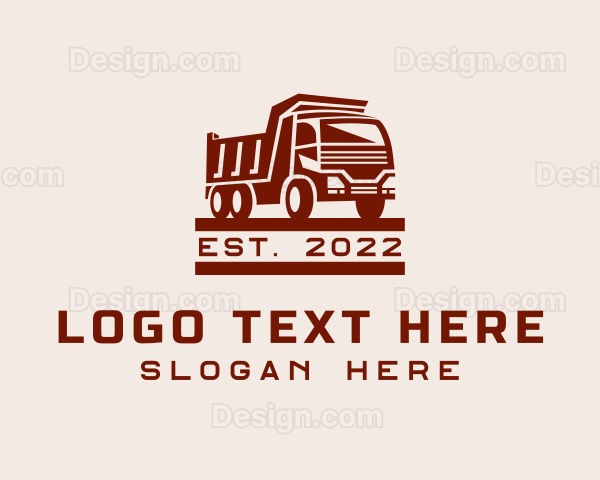 Maroon Dump Truck Logo