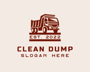 Maroon Dump Truck logo design