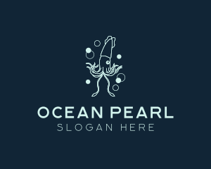 Wild Ocean Squid logo design