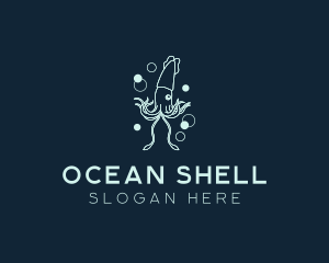 Wild Ocean Squid logo design