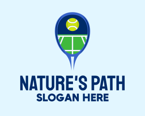 Tennis Ball Racket Court  Logo