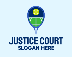 Tennis Ball Racket Court  logo