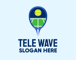 Tennis Ball Racket Court  logo design