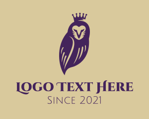 King - Royalty King Owl logo design