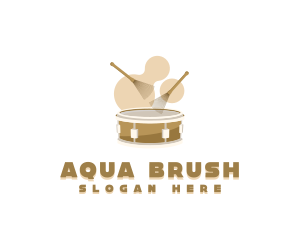 Musical Drum Brush logo design