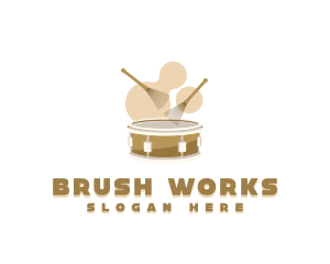 Musical Drum Brush logo design