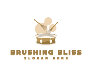 Musical Drum Brush logo design